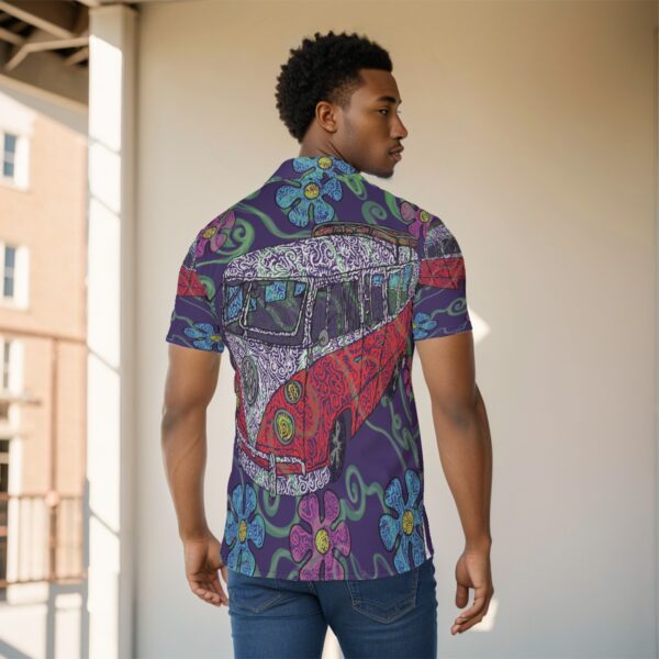 Trippy Hippy Van All-Over Print Men's Shirt - Image 4