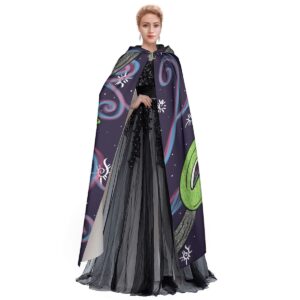 Snake of Swirls All-Over Print Unisex Hooded Cloak