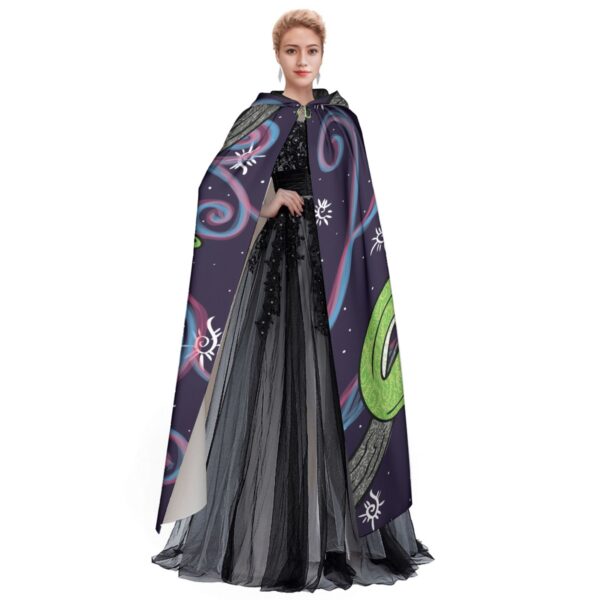 Snake of Swirls All-Over Print Unisex Hooded Cloak