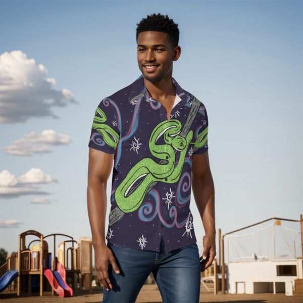 Swirly Snake All-Over Print Men's Shirt - Image 2