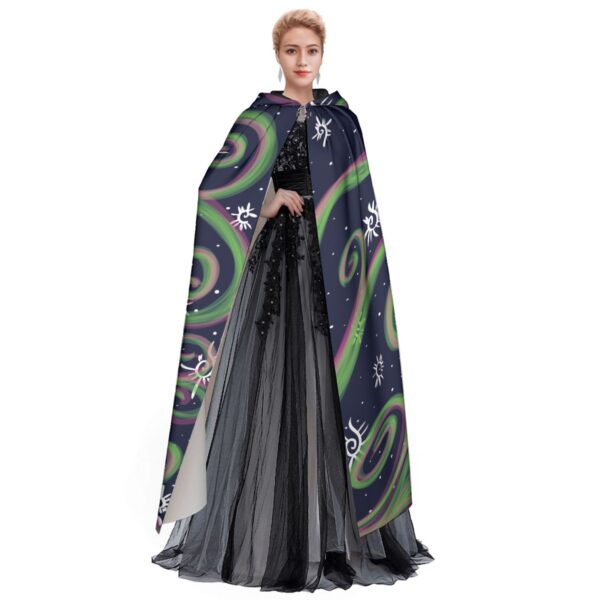 kabbalah Swirls All-Over Print Unisex Hooded Cloak