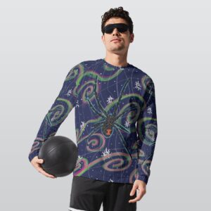 Black Widow All-Over Print Long Sleeve T-Shirt | 190GSM Cotton