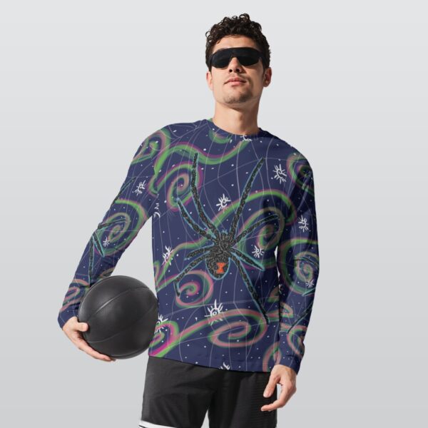 Black Widow All-Over Print Long Sleeve T-Shirt | 190GSM Cotton
