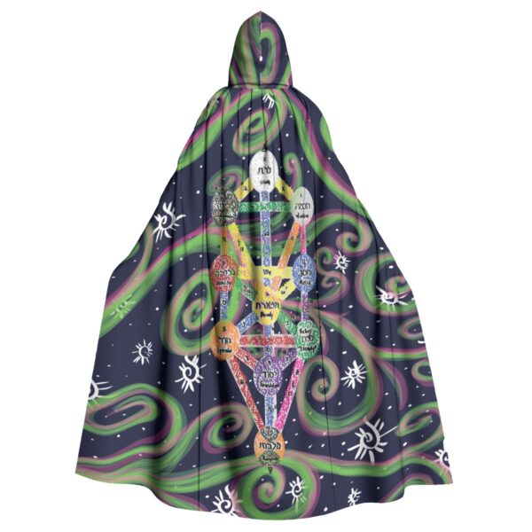 kabbalah Swirls All-Over Print Unisex Hooded Cloak - Image 2
