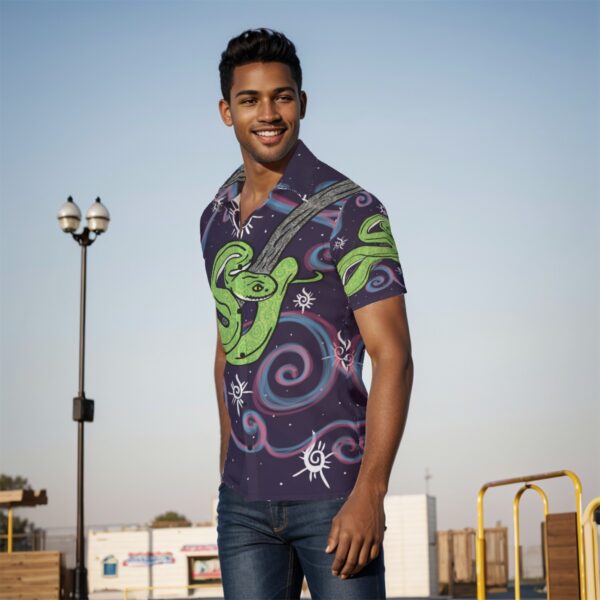 Swirly Snake All-Over Print Men's Shirt - Image 3