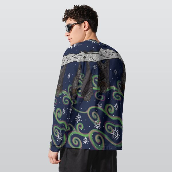Swirls of bats All-Over Print Long Sleeve T-Shirt | 190GSM Cotton - Image 2