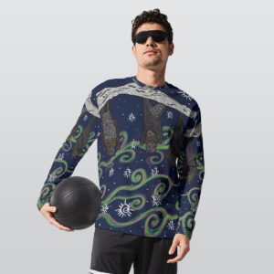 Swirls of bats All-Over Print Long Sleeve T-Shirt | 190GSM Cotton