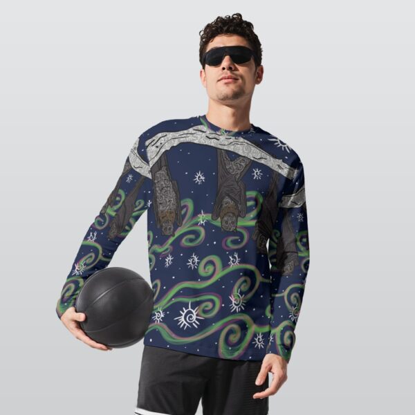 Swirls of bats All-Over Print Long Sleeve T-Shirt | 190GSM Cotton