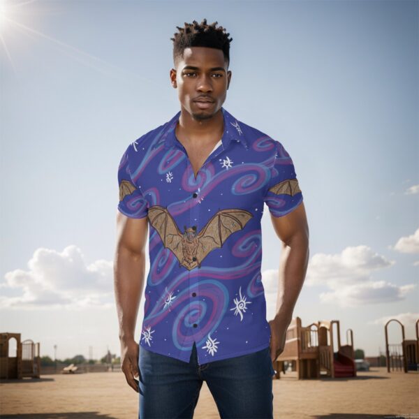 Bat Swirls All-Over Print Men's Shirt