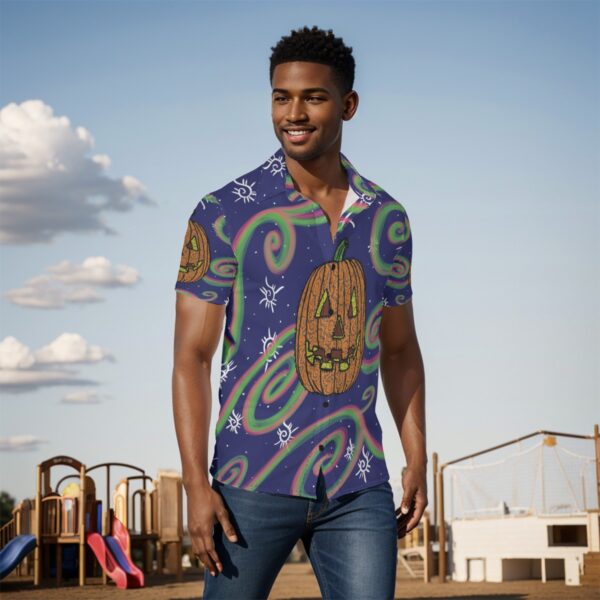 Pumpkin Spice Swirls All-Over Print Men's Shirt - Image 2