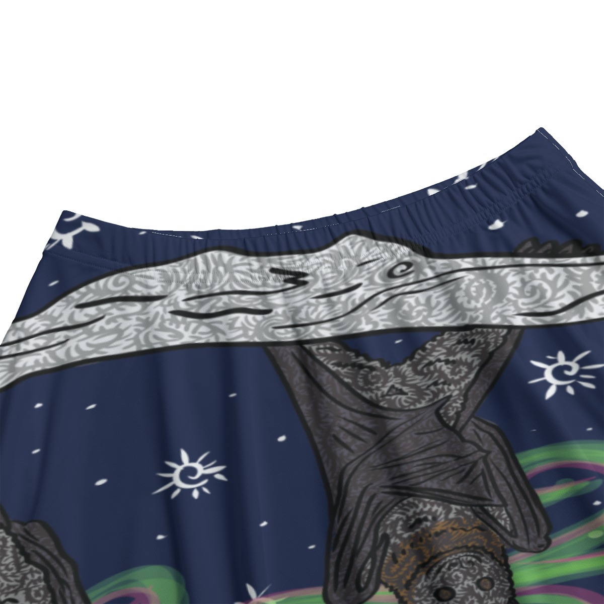 Swirls of Bats All-Over Print Women's Long Maxi Skirt With Pockets - Image 3