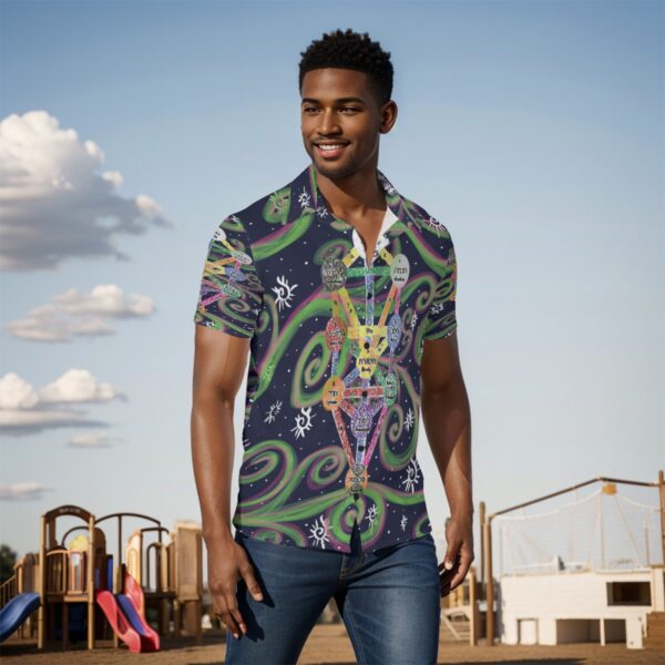 kabbalah Swirls  All-Over Print Men's Shirt - Image 2