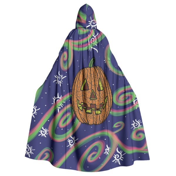 Pumpkin Spice Swirls All-Over Print Unisex Hooded Cloak - Image 2