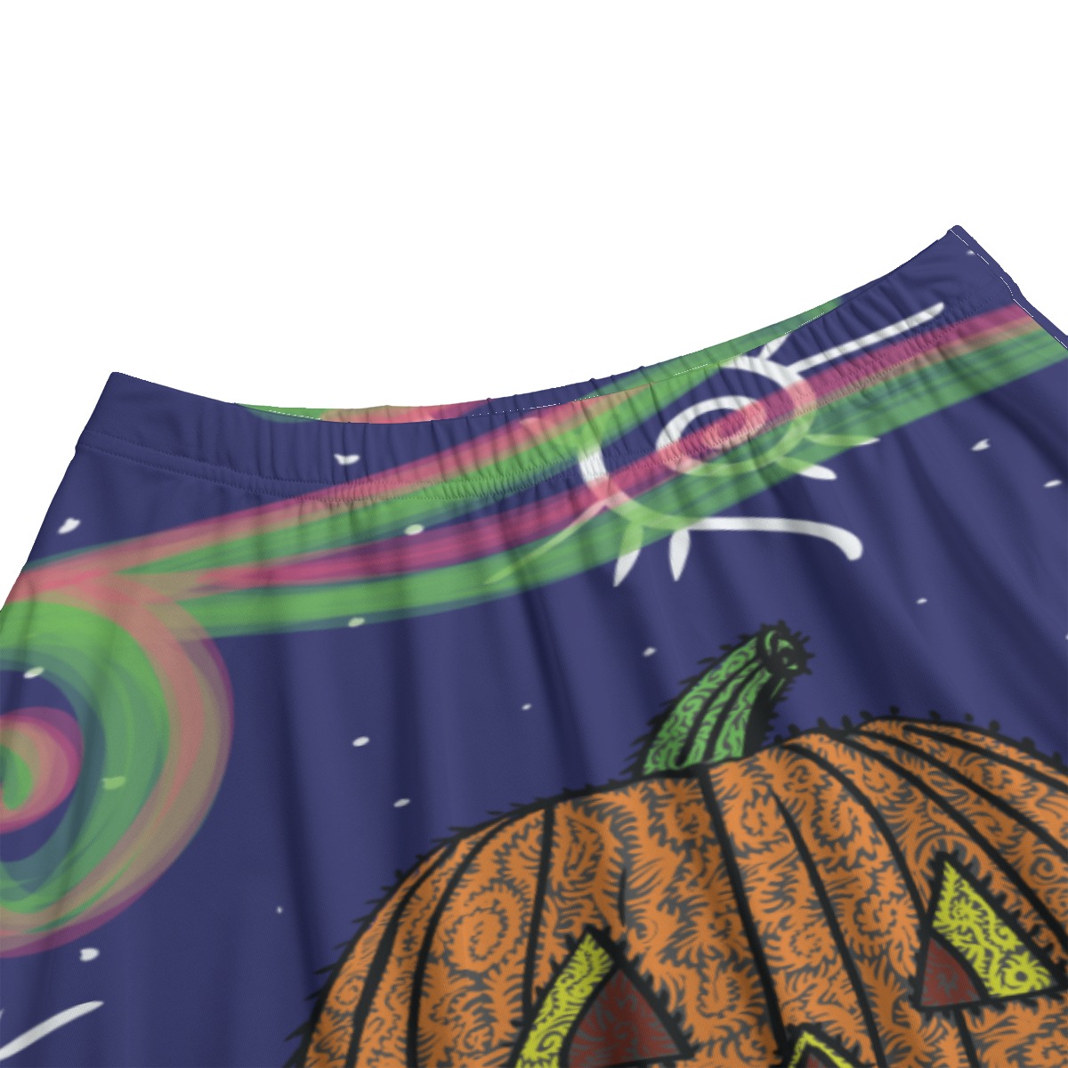 Pumpkin Spice Swirls All-Over Print Women's Long Maxi Skirt With Pockets - Image 3