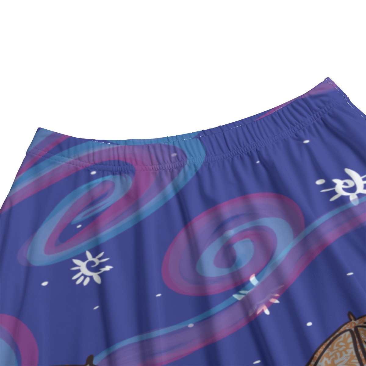 bat swirls All-Over Print Women's Long Maxi Skirt With Pockets - Image 3