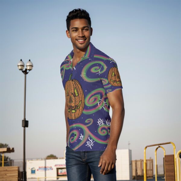 Pumpkin Spice Swirls All-Over Print Men's Shirt - Image 3