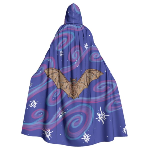 Bat Swirls All-Over Print Unisex Hooded Cloak - Image 2