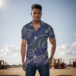 Black Widow All-Over Print Men's Shirt