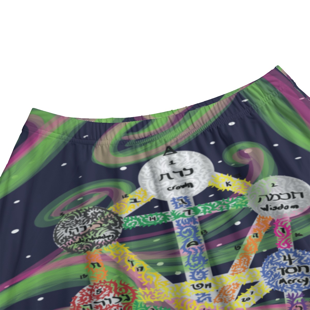 kabbalah Swirls All-Over Print Women's Long Maxi Skirt With Pockets - Image 3