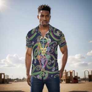 kabbalah Swirls  All-Over Print Men's Shirt