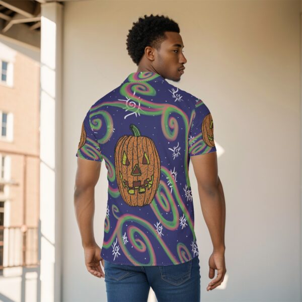 Pumpkin Spice Swirls All-Over Print Men's Shirt - Image 4