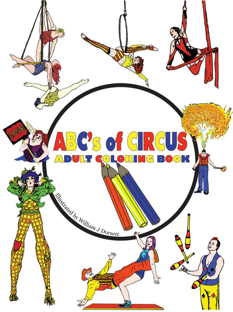ABC's of Circus Adult Coloring Book Cover