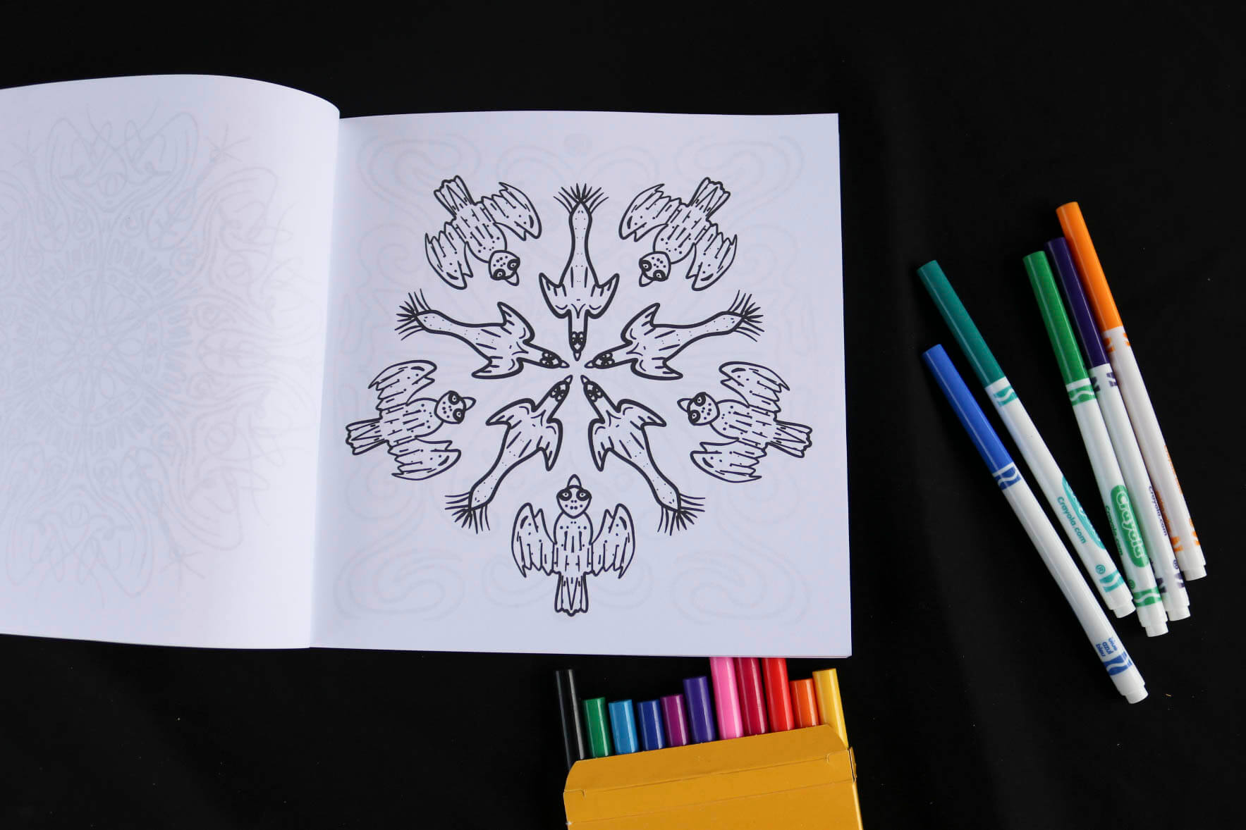 Color Me Psychedelic Adult Coloring Book page