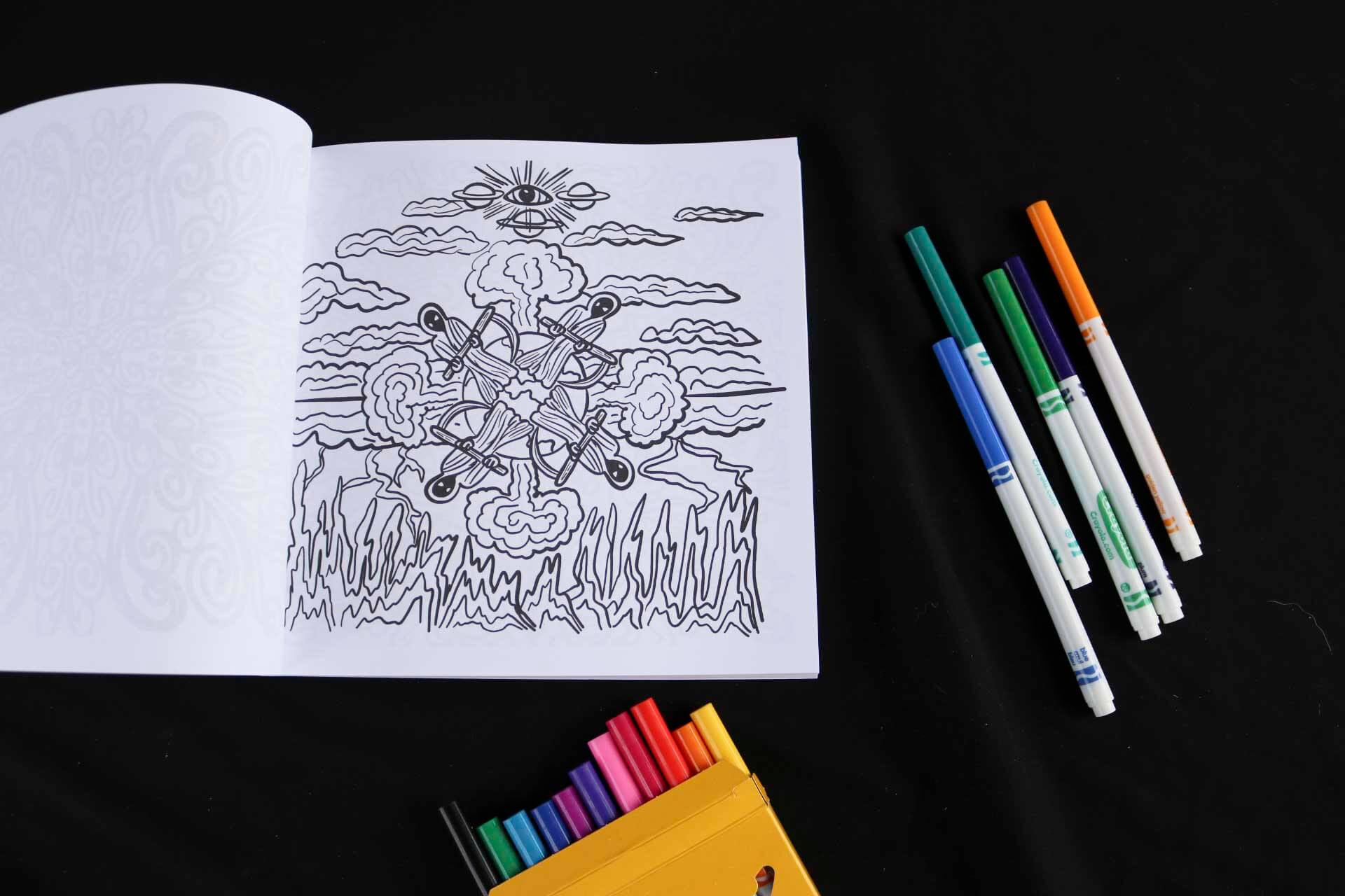 Color Me Psychedelic Adult Coloring Book page
