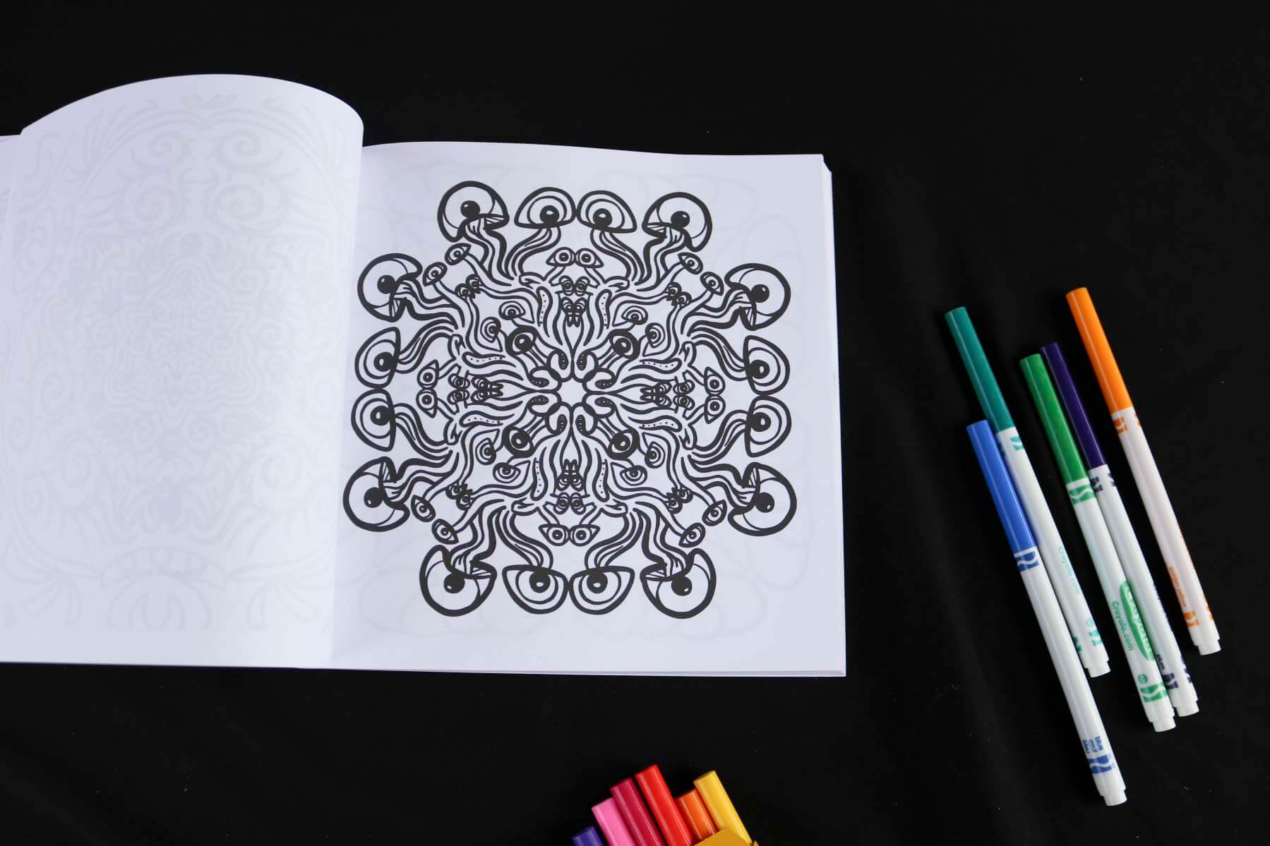 Color Me Psychedelic Adult Coloring Book page