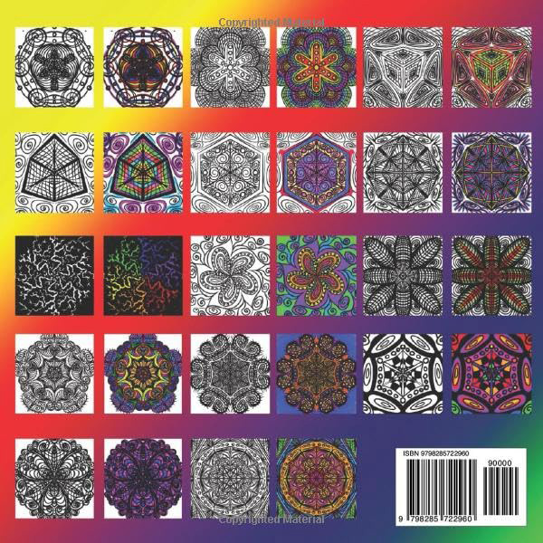 Enter the 4th Dimension: Psychedelic Adult Coloring Book back cover