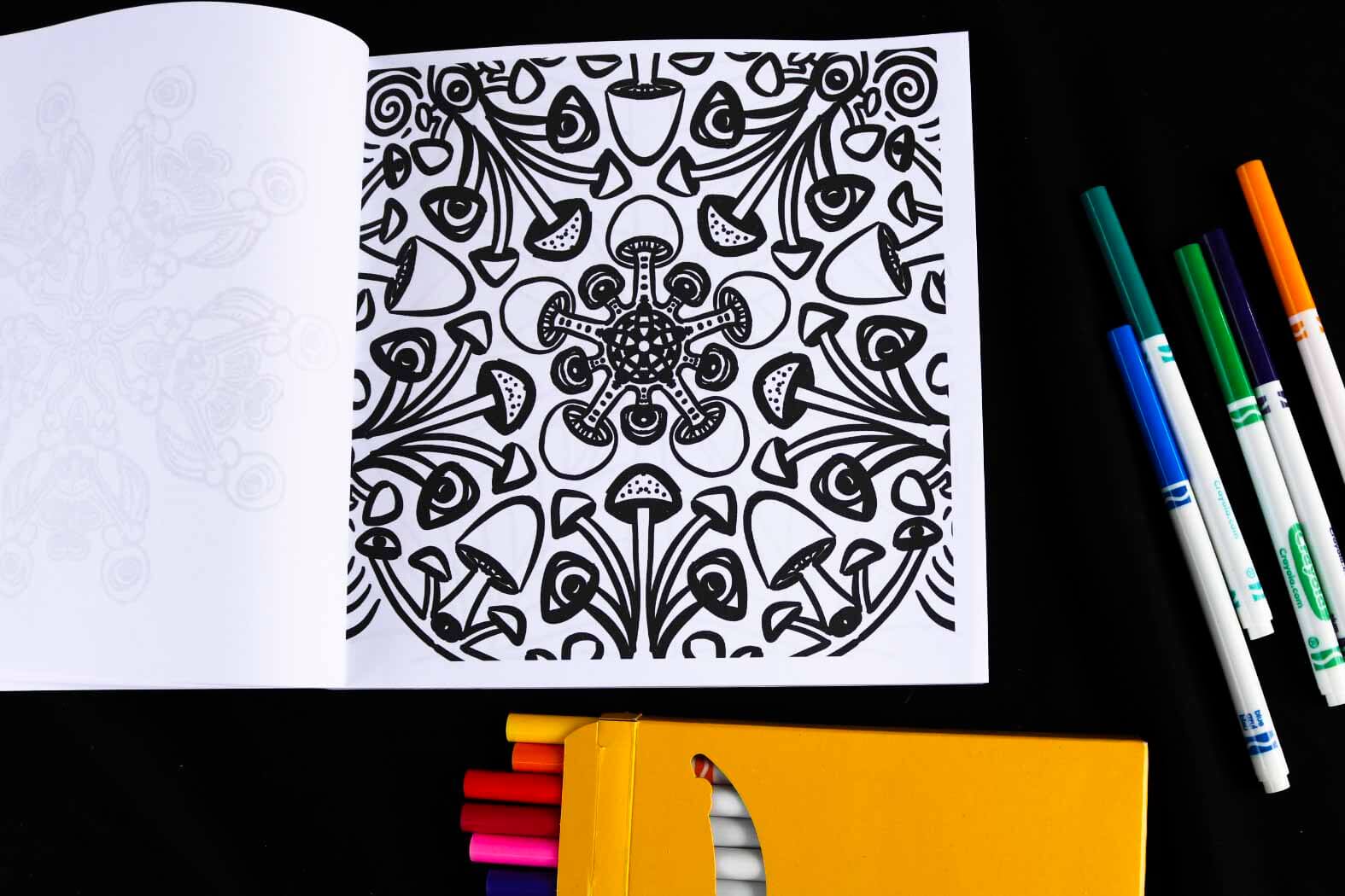 Enter the 4th Dimension Psychedelic Adult Coloring Book page