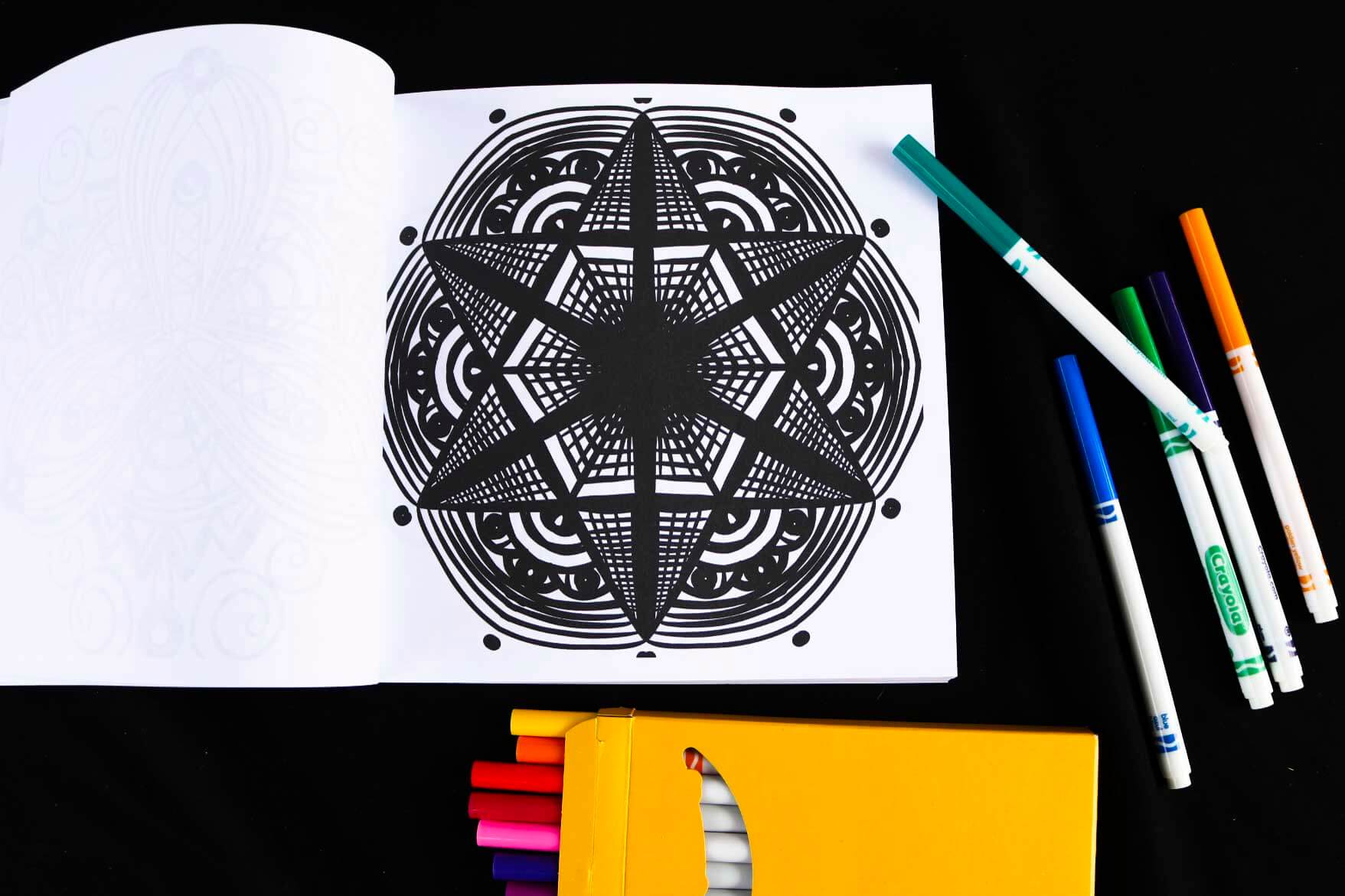 Enter the 4th Dimension Psychedelic Adult Coloring Book page