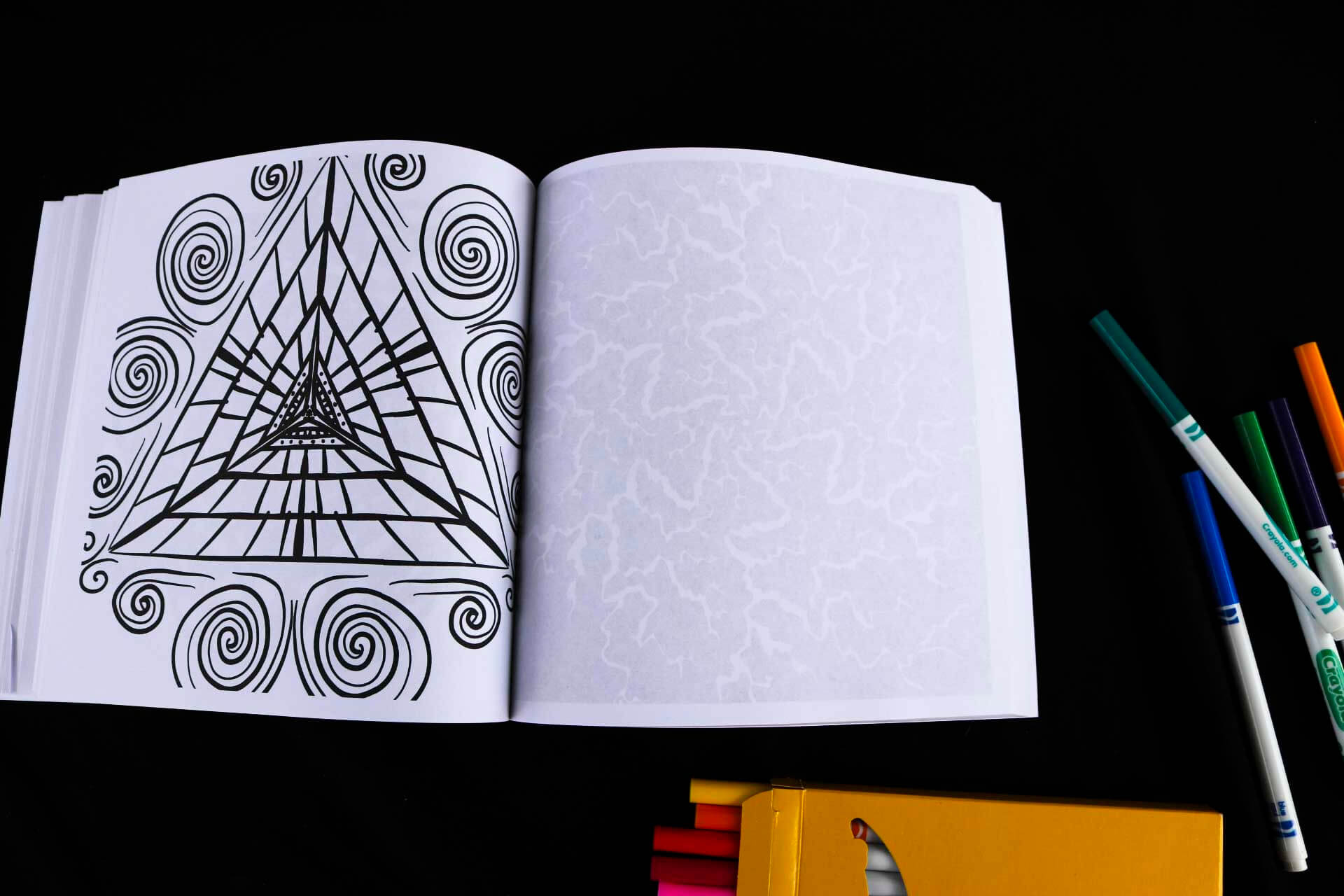 Enter the 4th Dimension Psychedelic Adult Coloring Book page