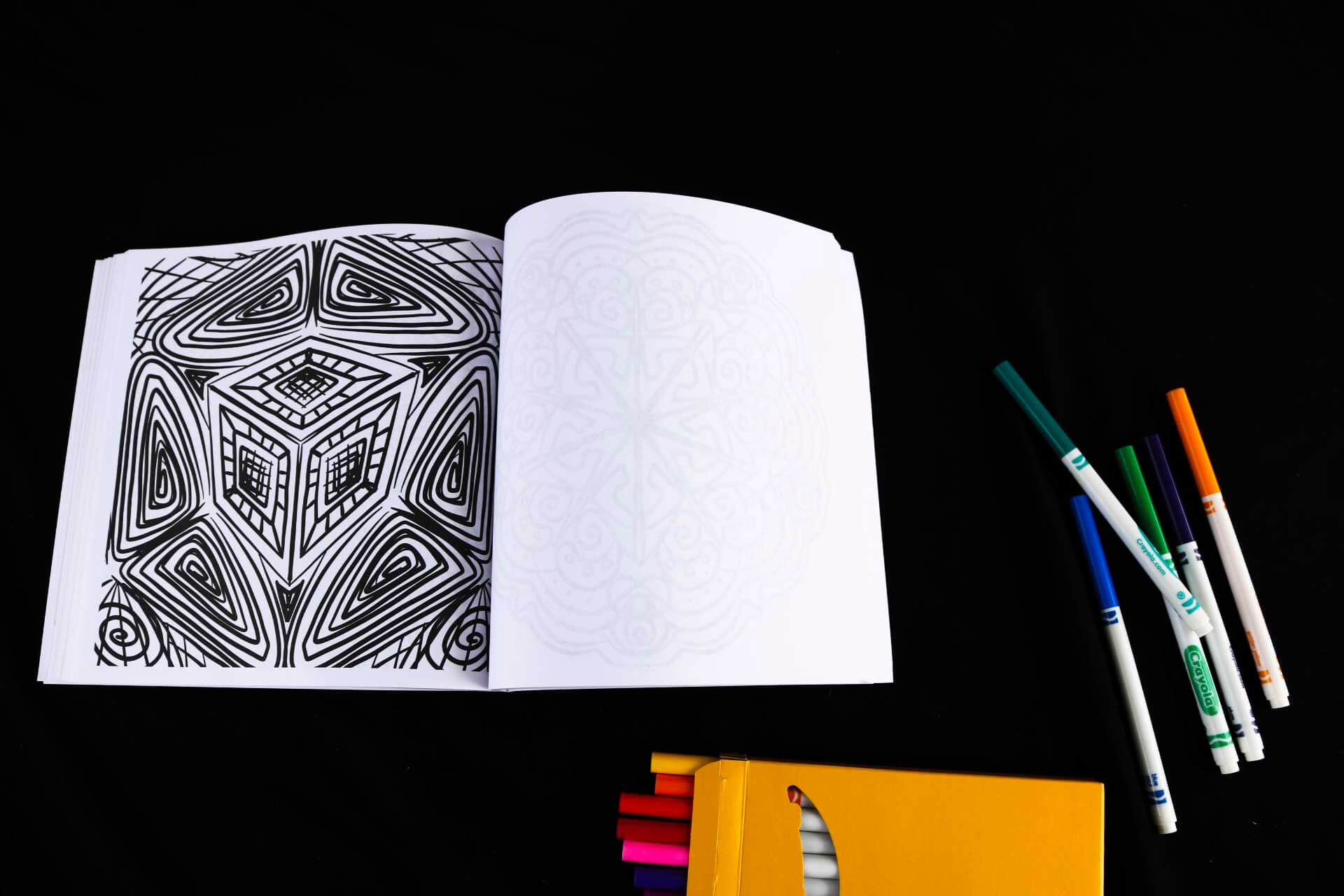 Enter the 4th Dimension Psychedelic Adult Coloring Book page