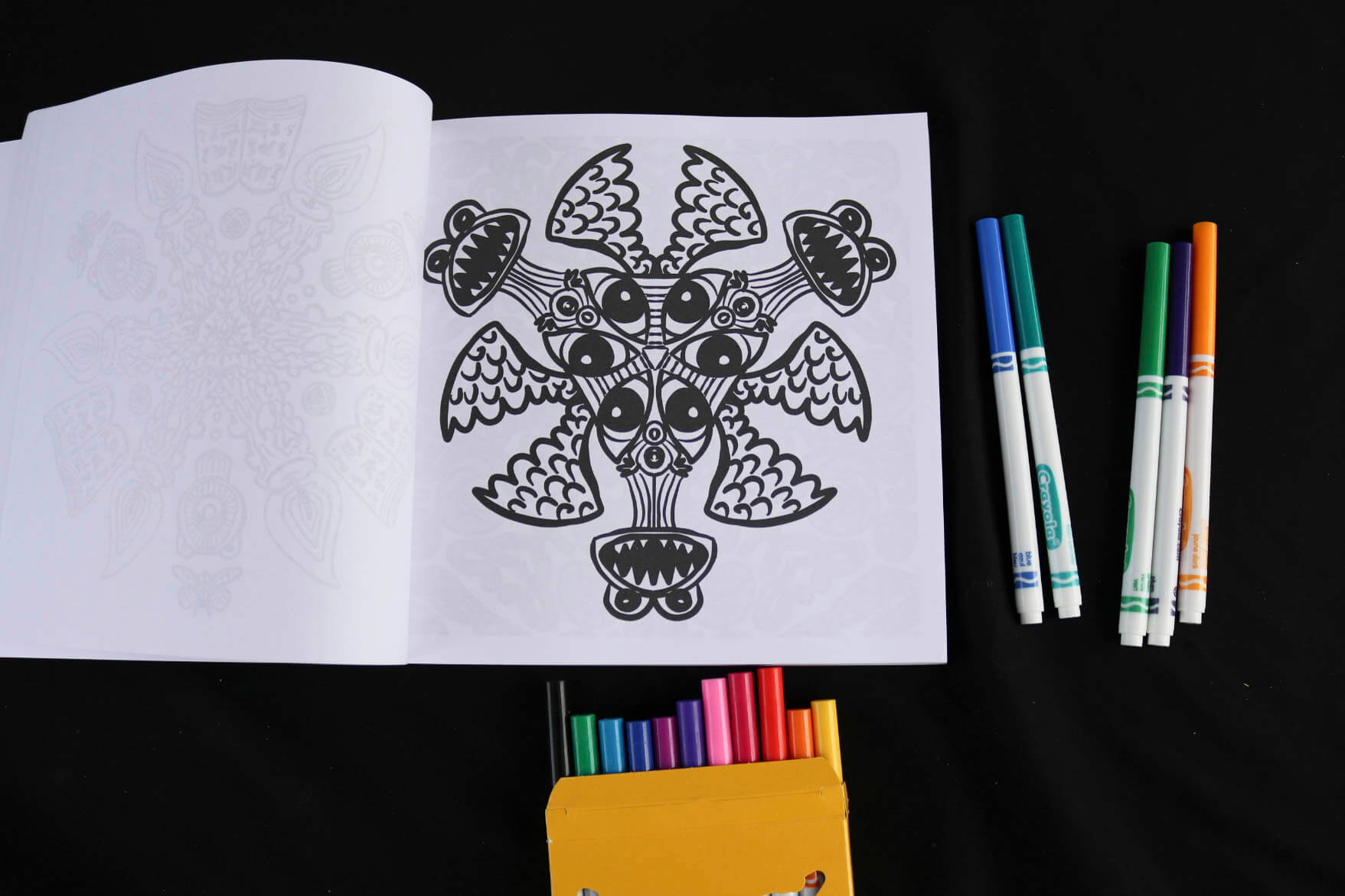 Nightmares and Dreamscapes Adult Coloring Book page