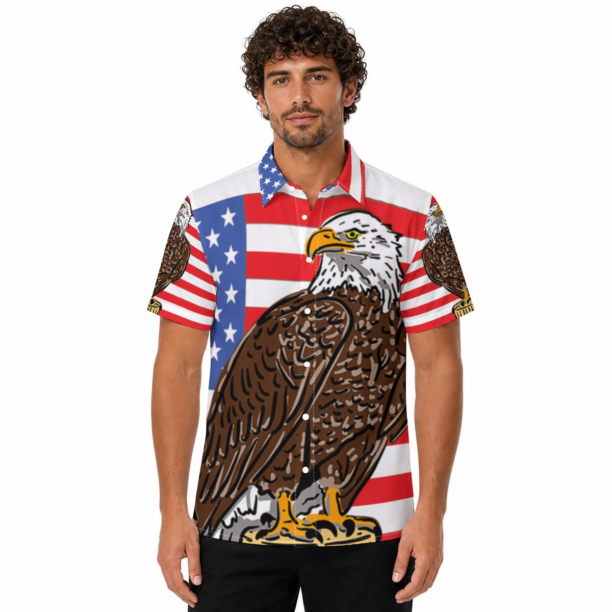 USA Birthday Shirt All-Over Print Men's Shirt - Image 3