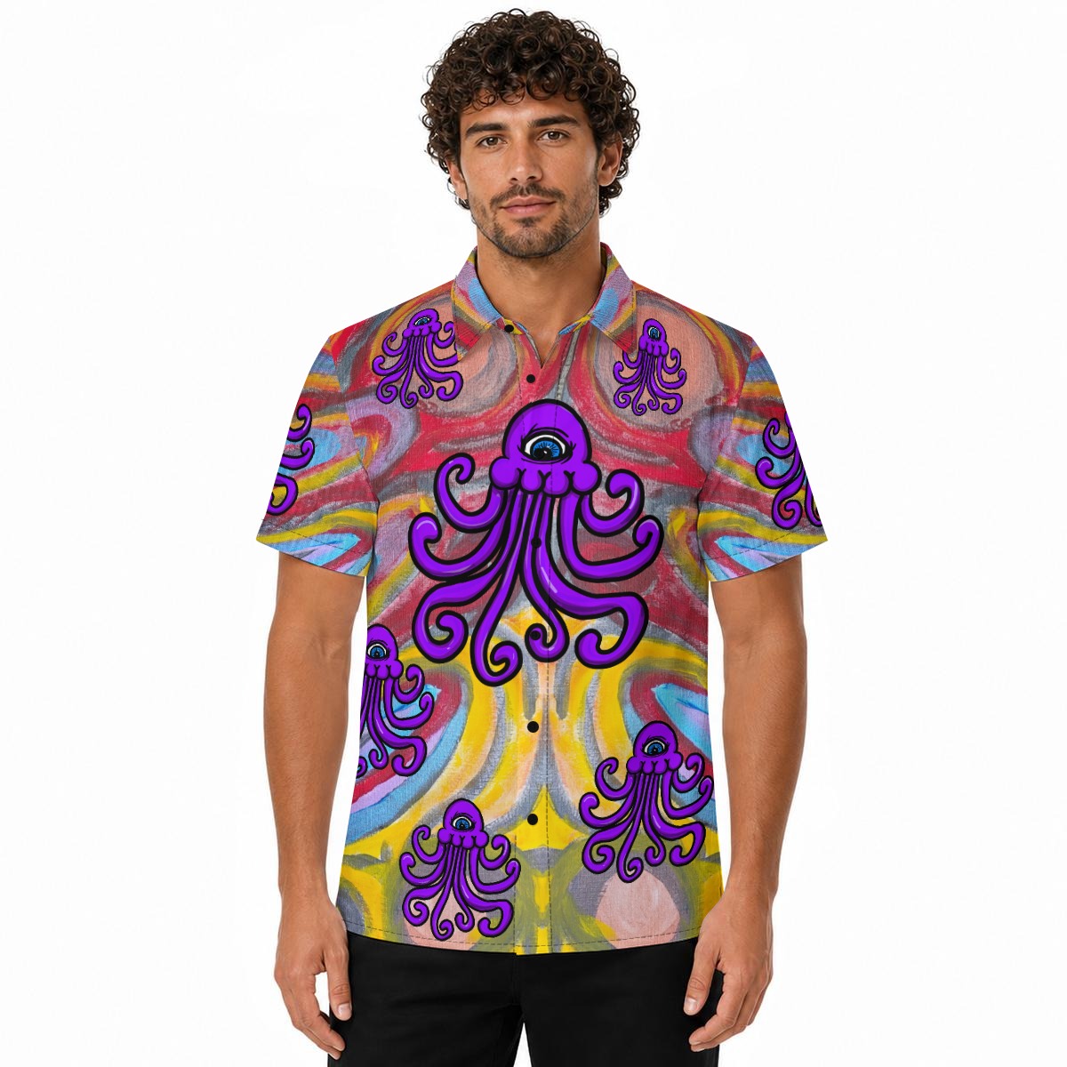 Legend of the Jelly Shroom All-Over Print Men's Shirt - Image 3