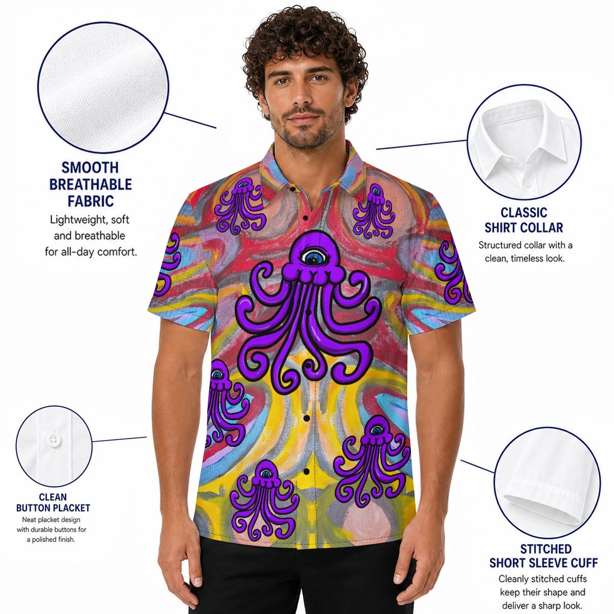 Legend of the Jelly Shroom All-Over Print Men's Shirt - Image 5
