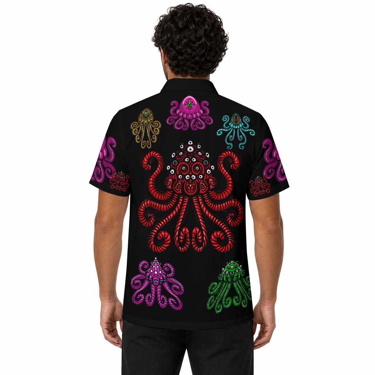 Jelly Shrooms Evolved All-Over Print Men's Shirt - Image 4