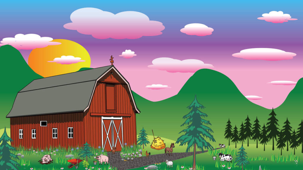 Farmland digital illustration